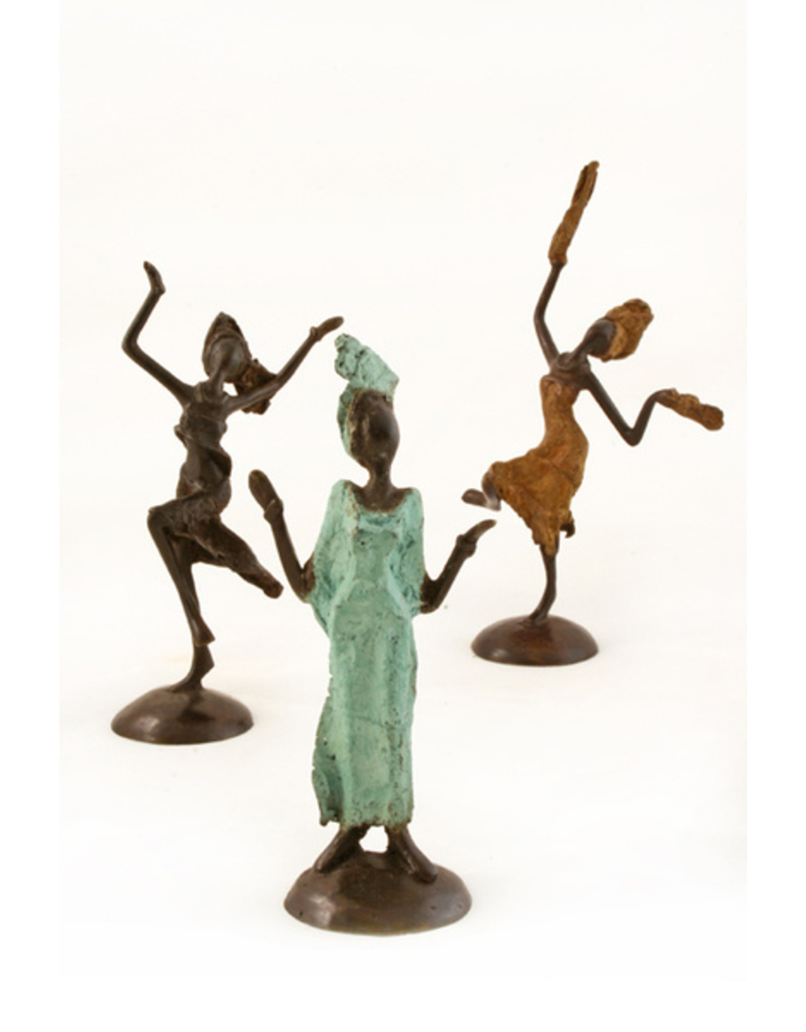 Burkina Bronze Celebrating Lady