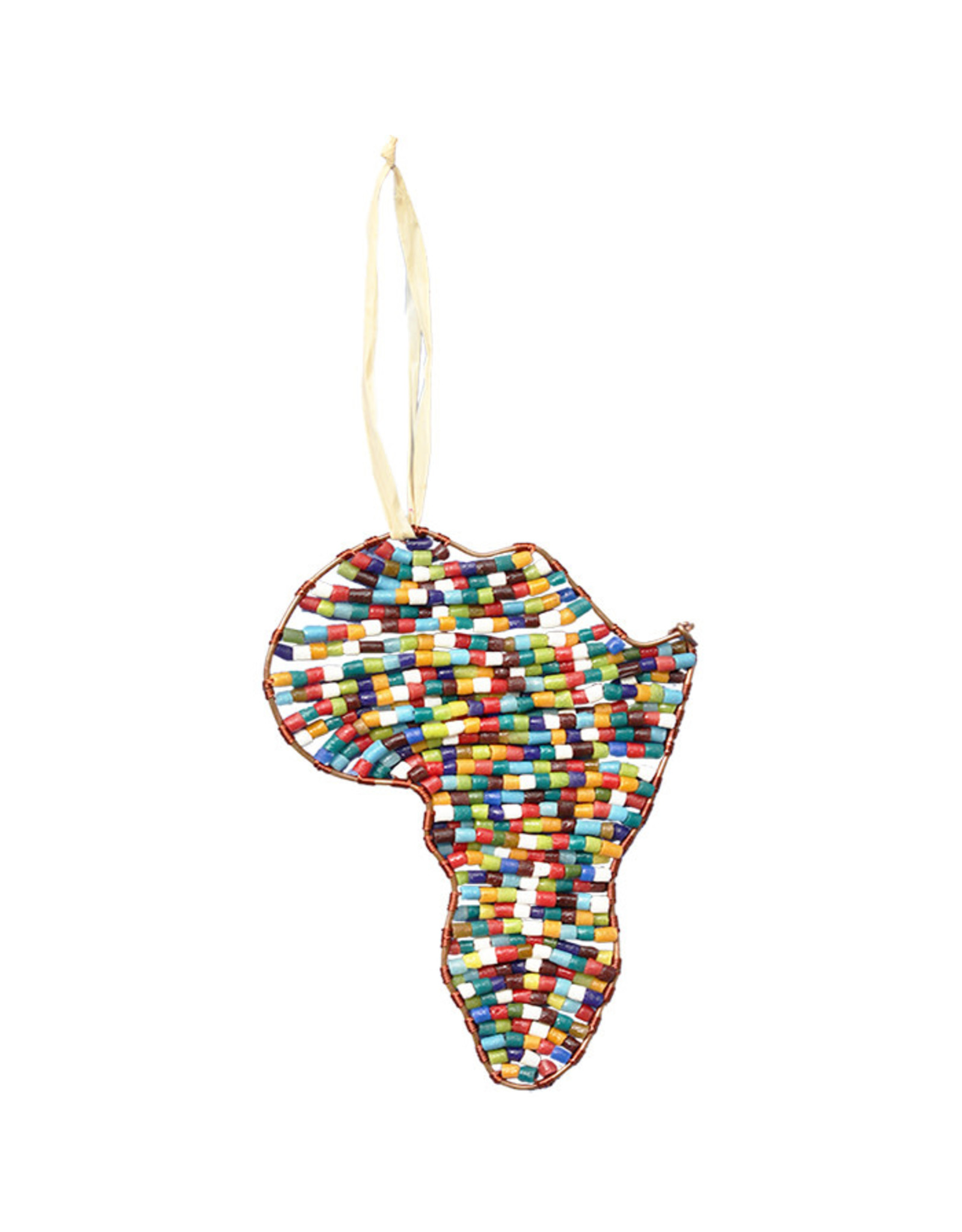 Beaded Africa Ornament