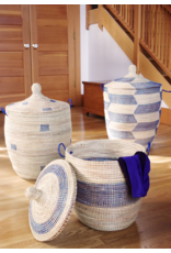 Blue & Cream Mixed Pattern Hampers