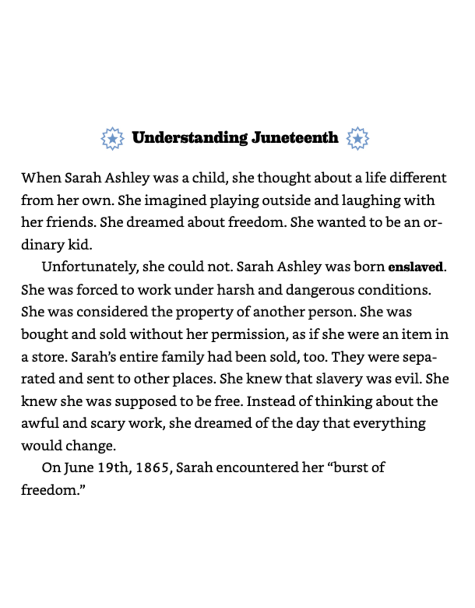 Kids: Picture Books History of Juneteenth: A History Book for New Readers