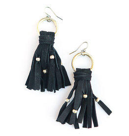 Leather Tassel Earrings