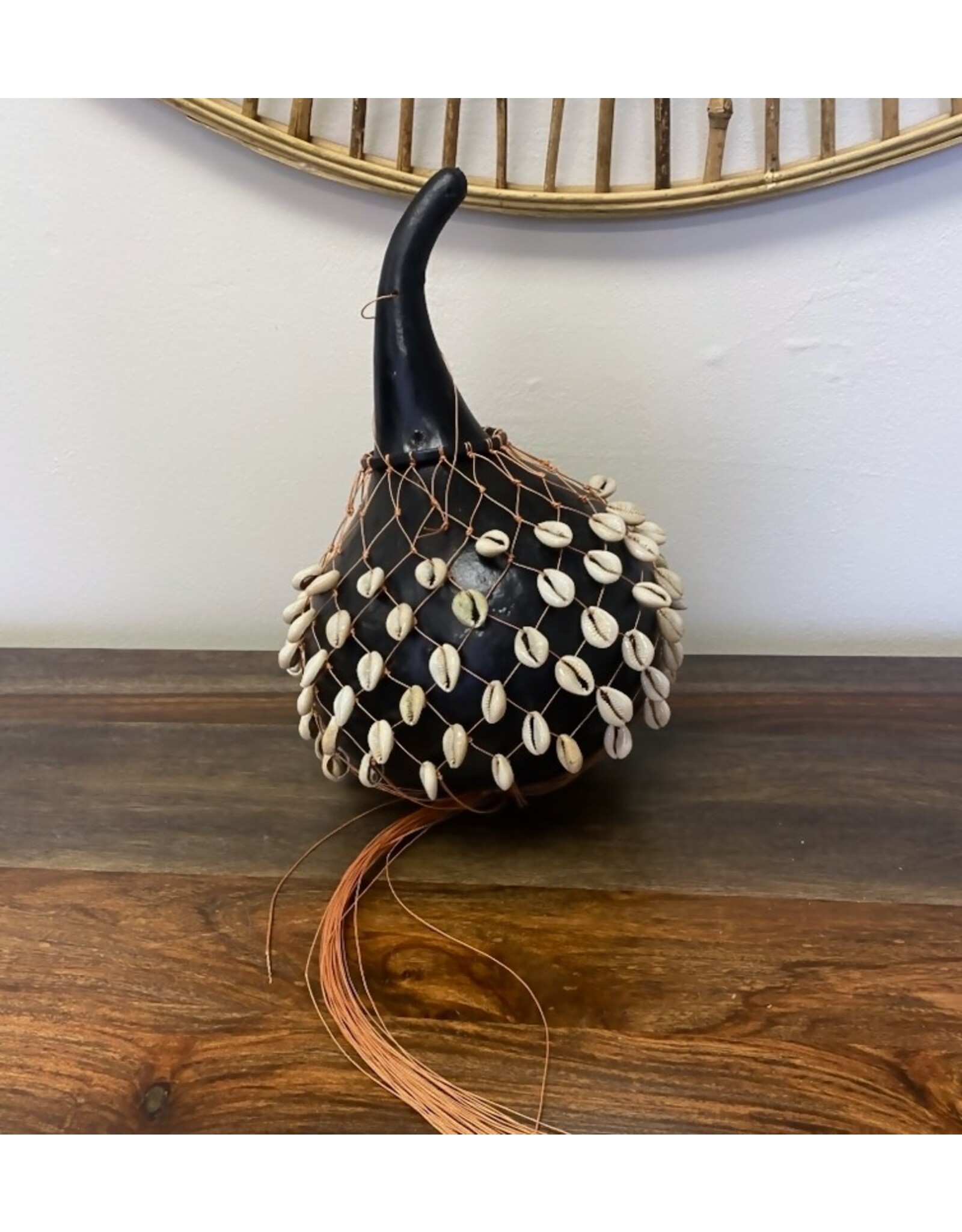 Cowrie Shell Gourd Rattle