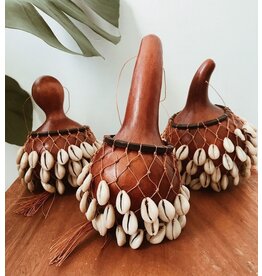 Large Cowrie Shell Gourd Rattle