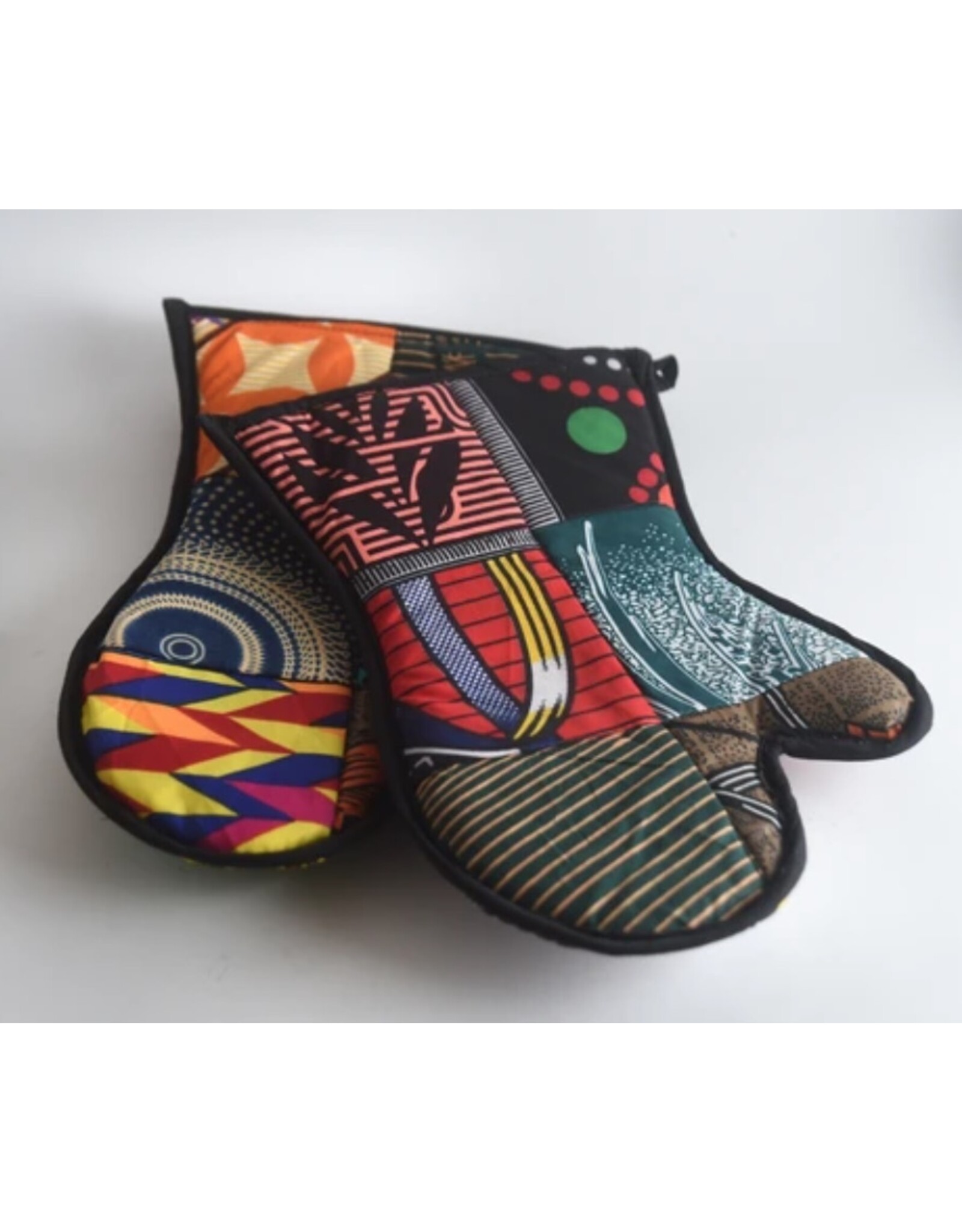 Set of Patchwork Oven Mitts