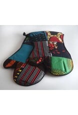 Set of Kitenge Patchwork Oven Mitts