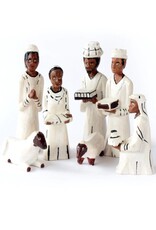 Hand Carved & Painted Nativity Scene