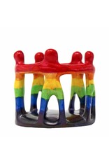 Rainbow Circle of Friends Candle Holder