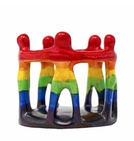 Rainbow Circle of Friends Candle Holder