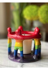 Rainbow Circle of Friends Candle Holder