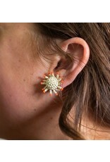 Haitian Beaded Sunburst Earrings
