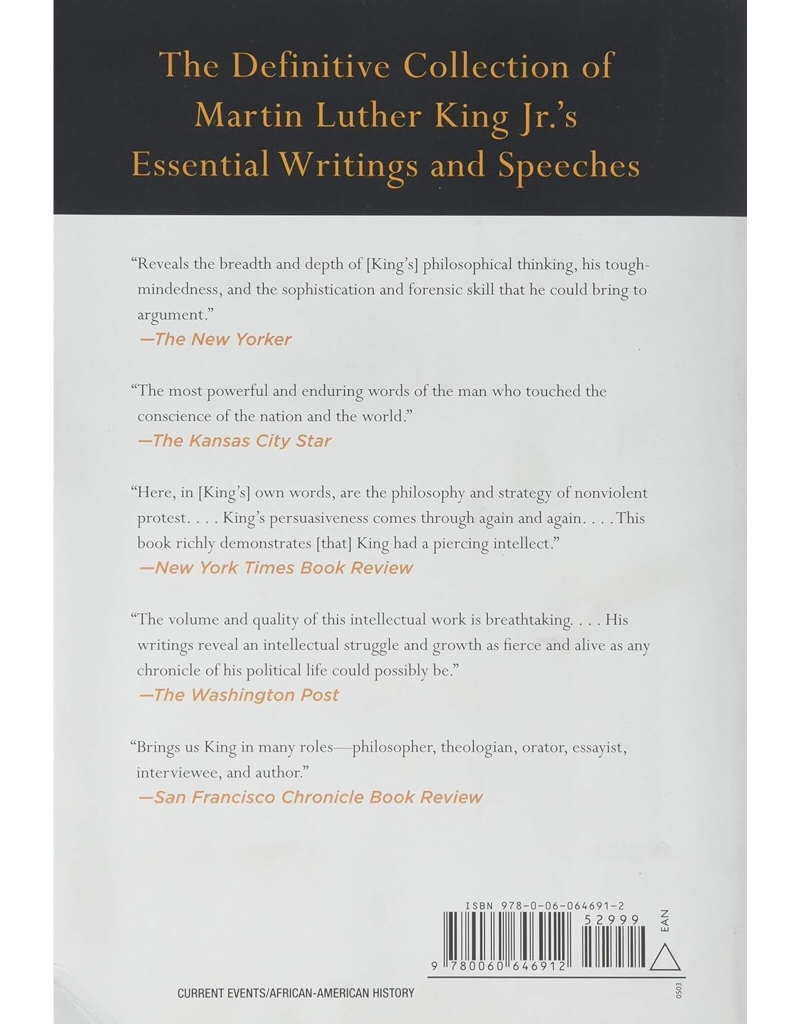 Non-Fiction: Civil Rights A Testament of Hope: The Essential Writings and Speeches of Martin Luther King Jr.