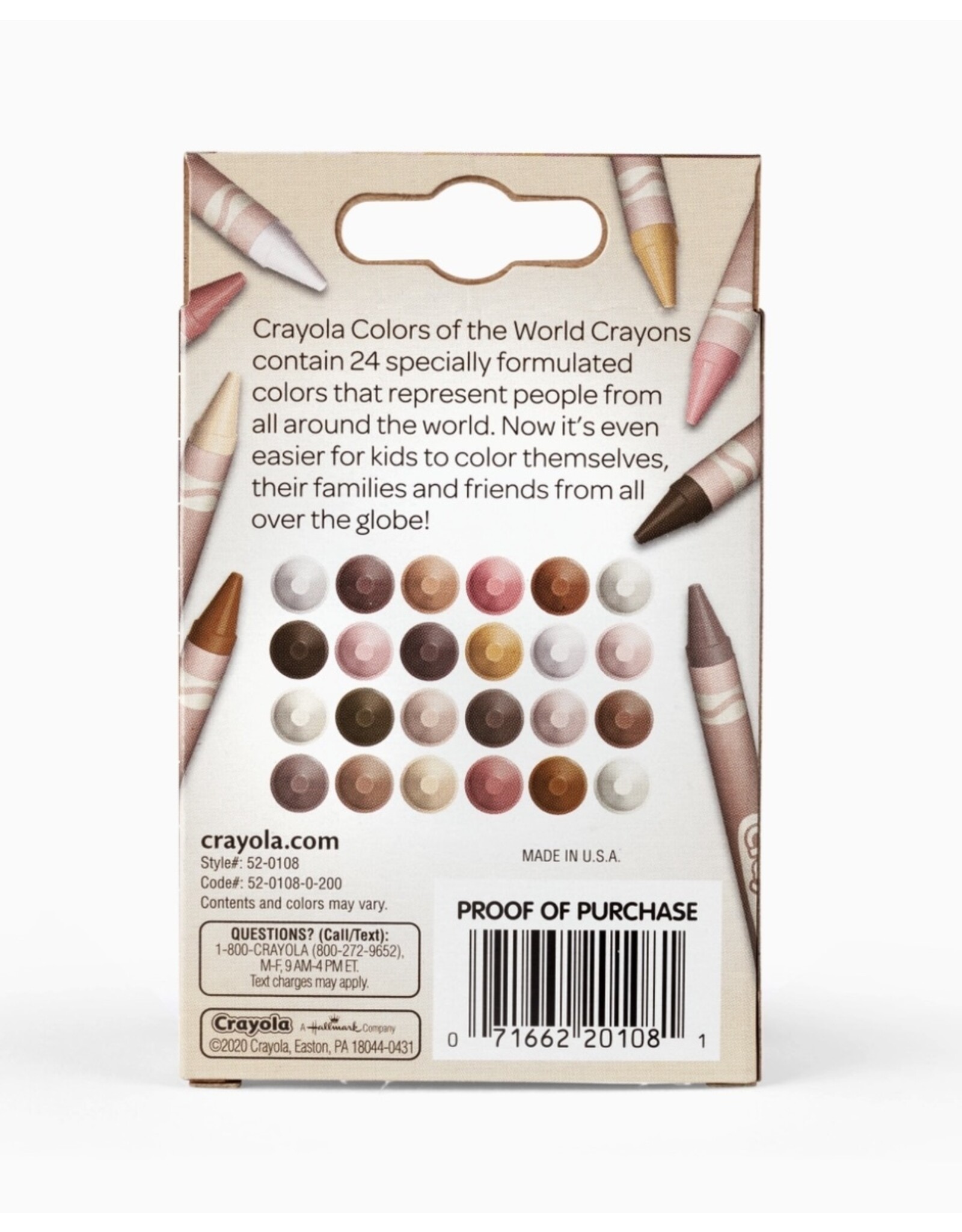 24pk Colors of the World Crayons