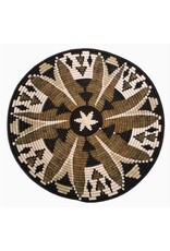 Black Fleur Extra Large Woven Wall Plate