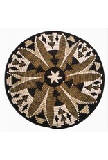 Extra Large Black Fleur Woven Wall Plate