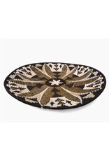 Extra Large Black Fleur Woven Wall Plate