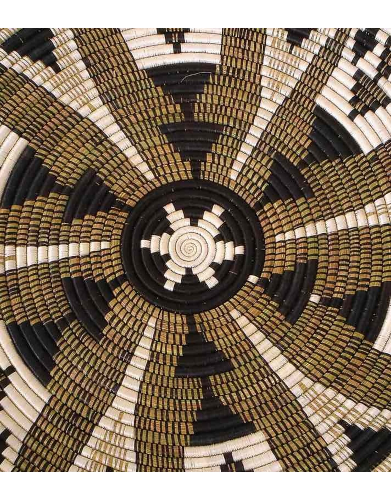 Extra Large Black Fleur Woven Wall Plate