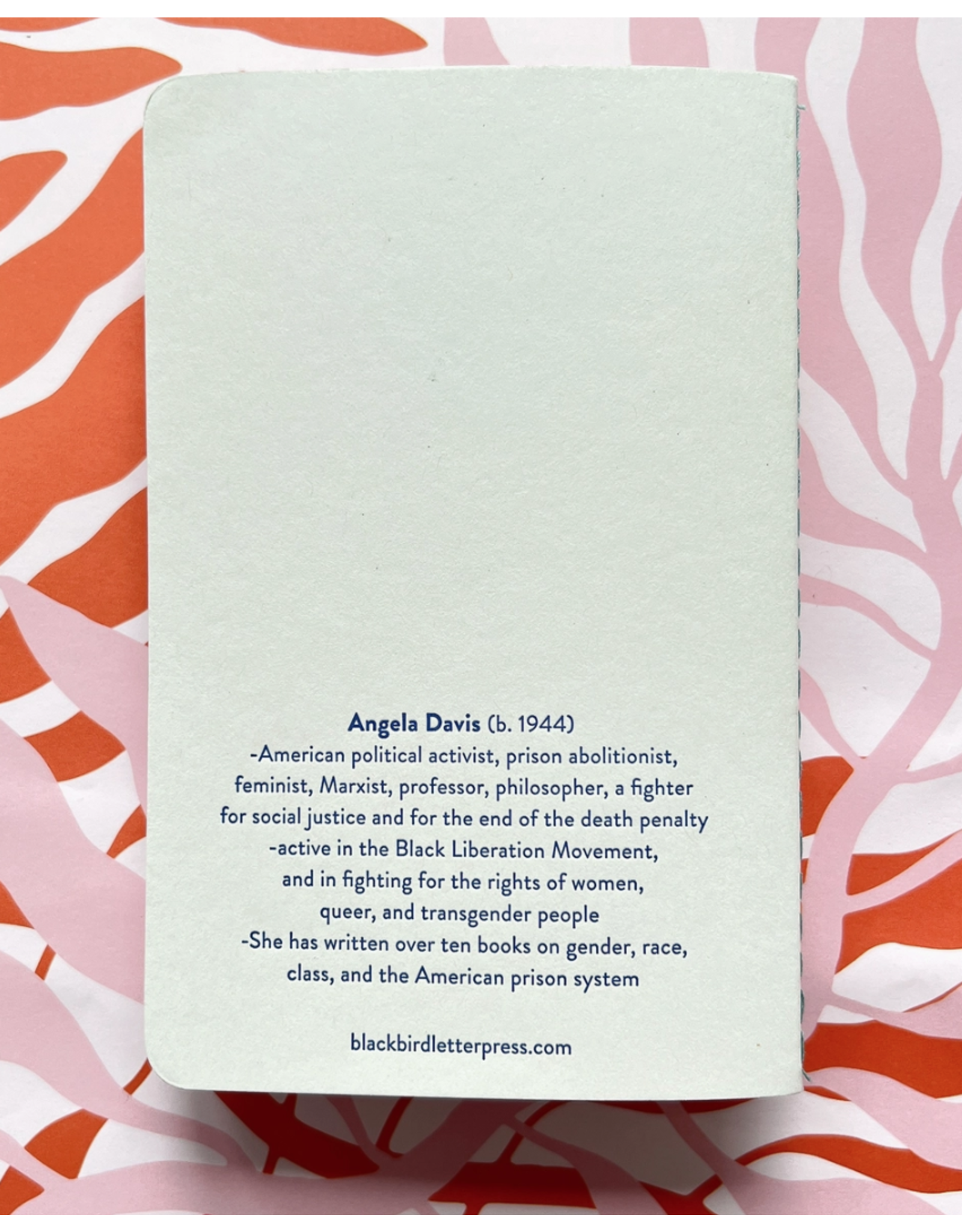 Blackbird Letterpress Angela Davis Notebook