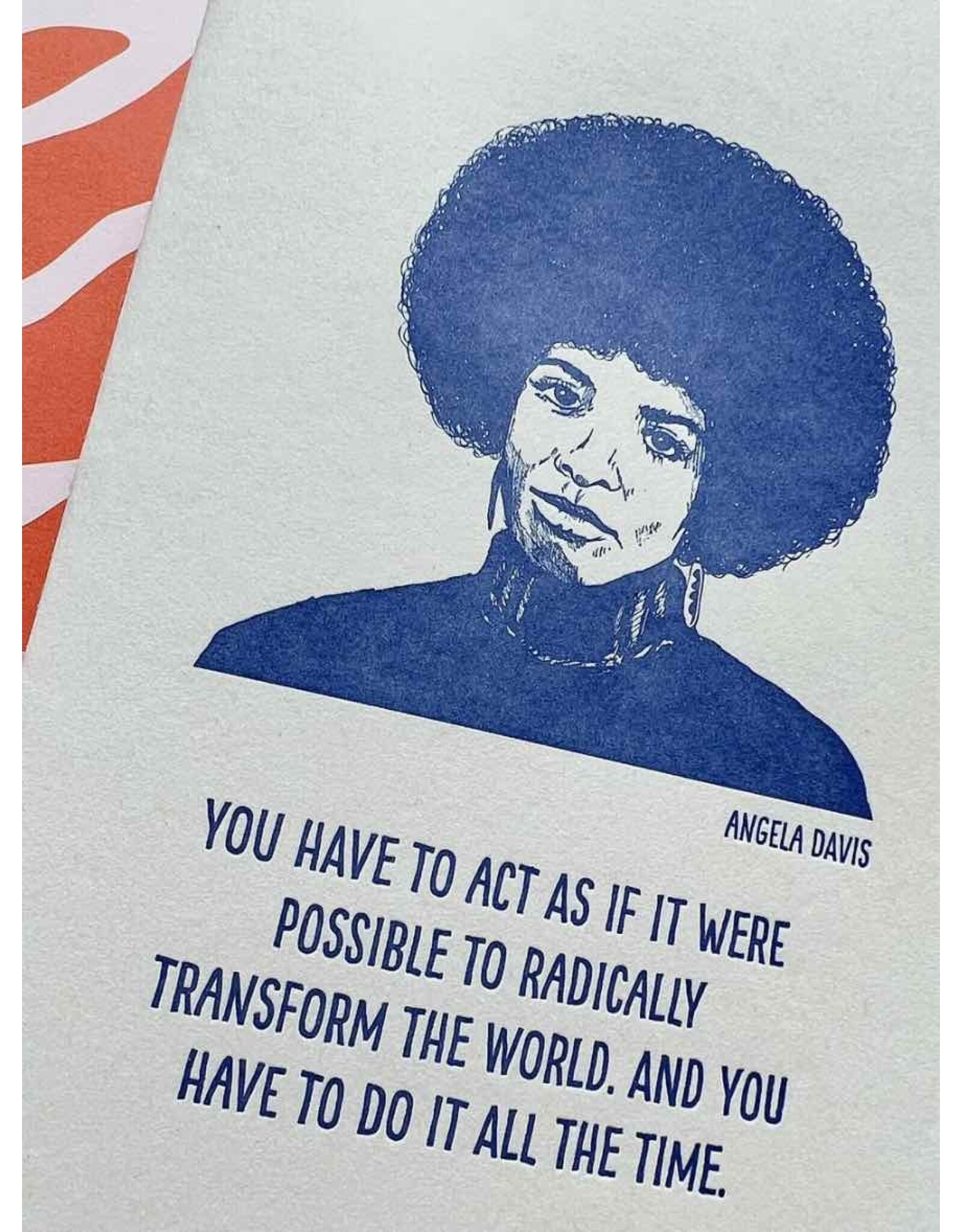 Blackbird Letterpress Angela Davis Notebook
