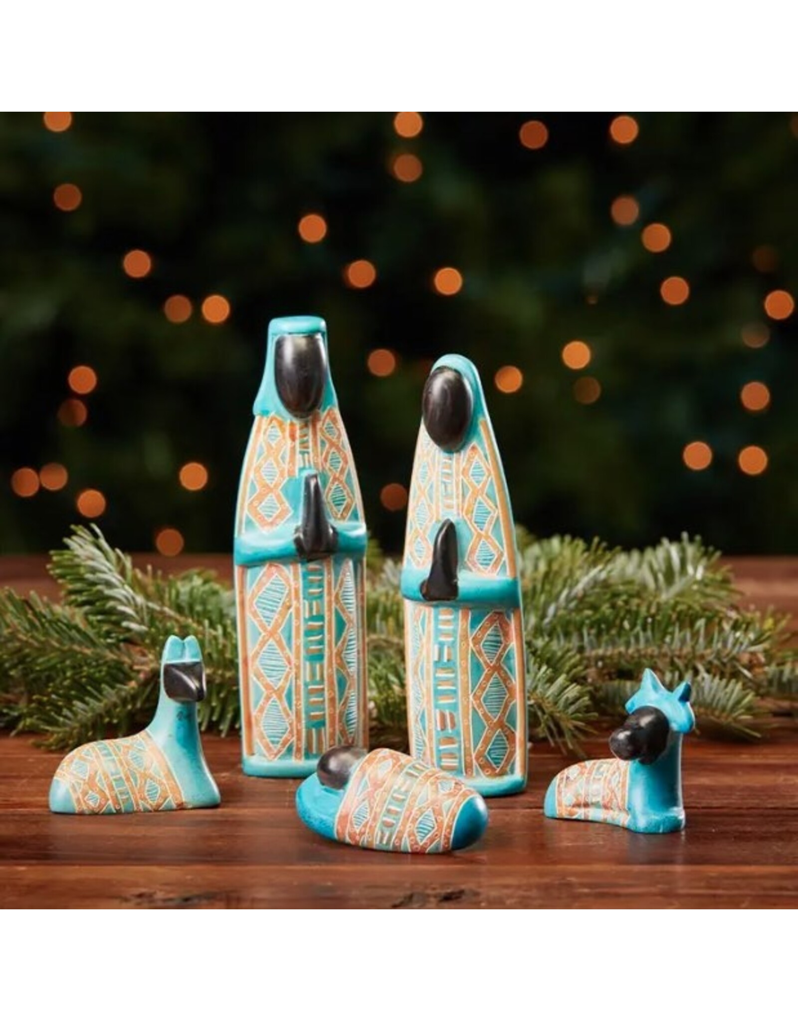 Kitenge Soapstone Nativity Set