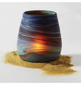 Hebron Glass Desert Sands Votive Holder