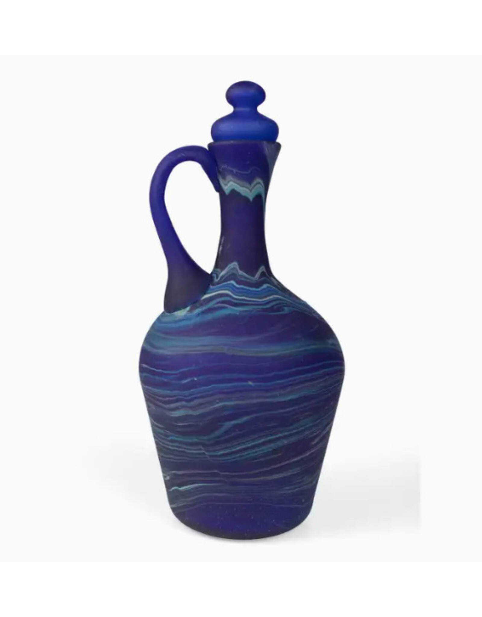 Hebron Glass Blue Decanter