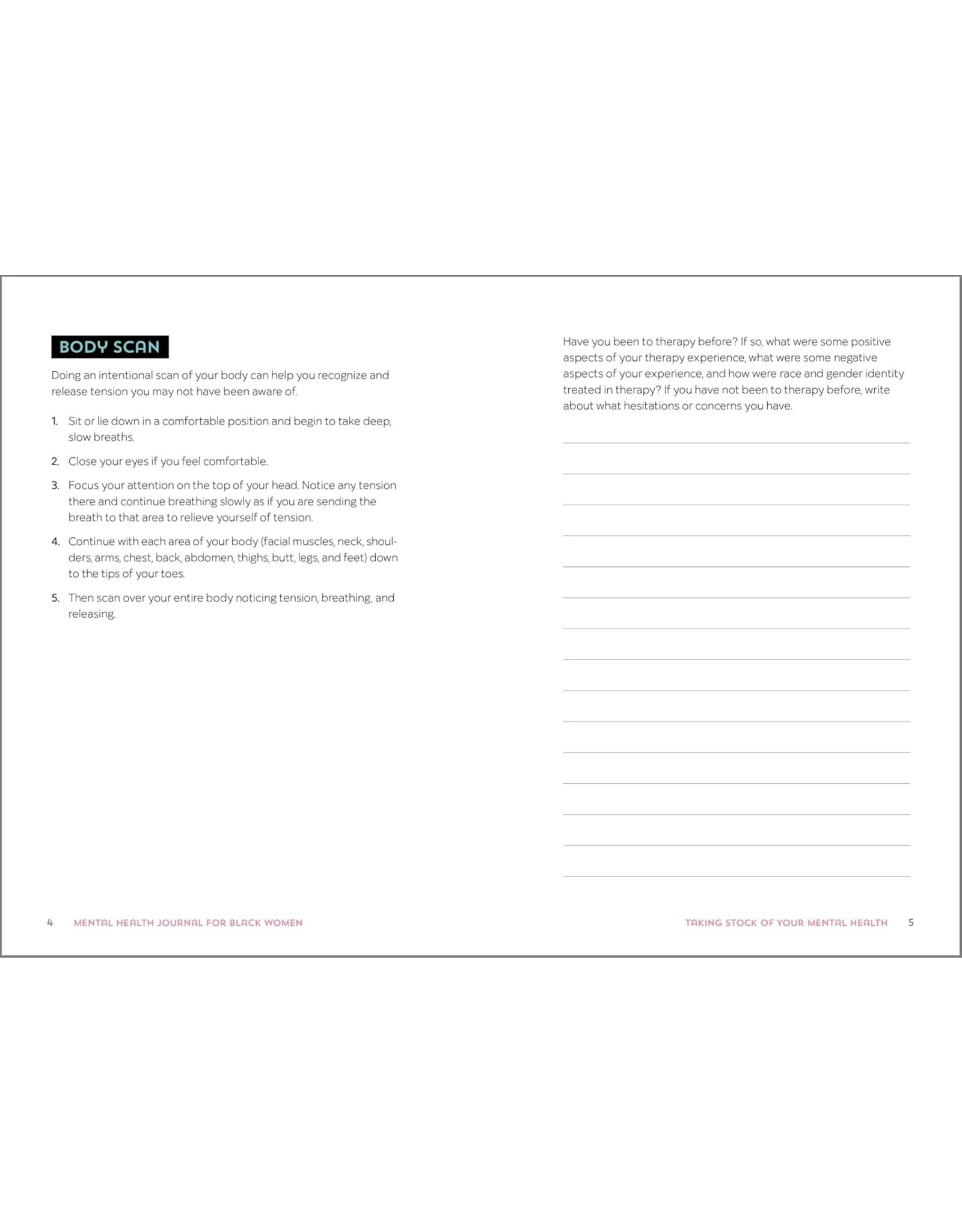 Mental Health Journal for Black Women