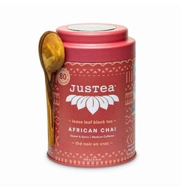 JusTea African Chai Tea Tin & Spoon