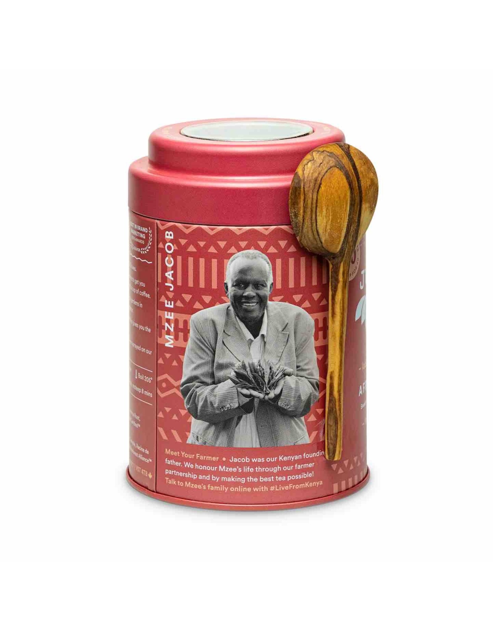 JusTea African Chai Tea Tin & Spoon