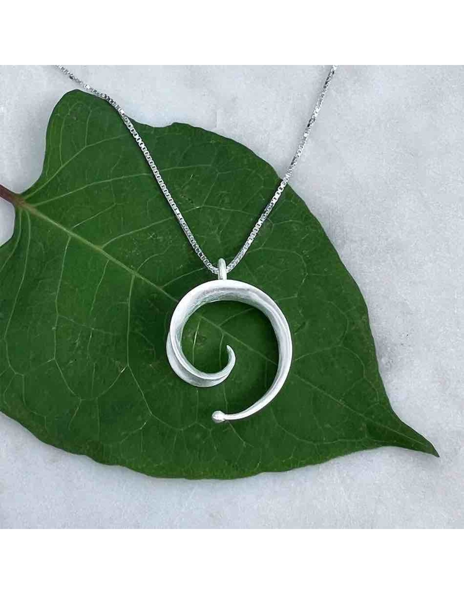 Sterling Silver Spiral Necklace