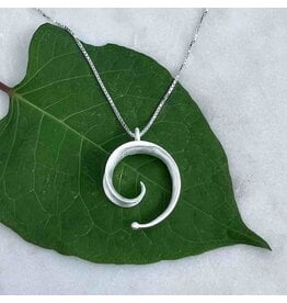 Sterling Silver Spiral Necklace