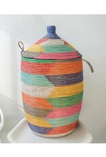 Large Rainbow Lidded Hamper