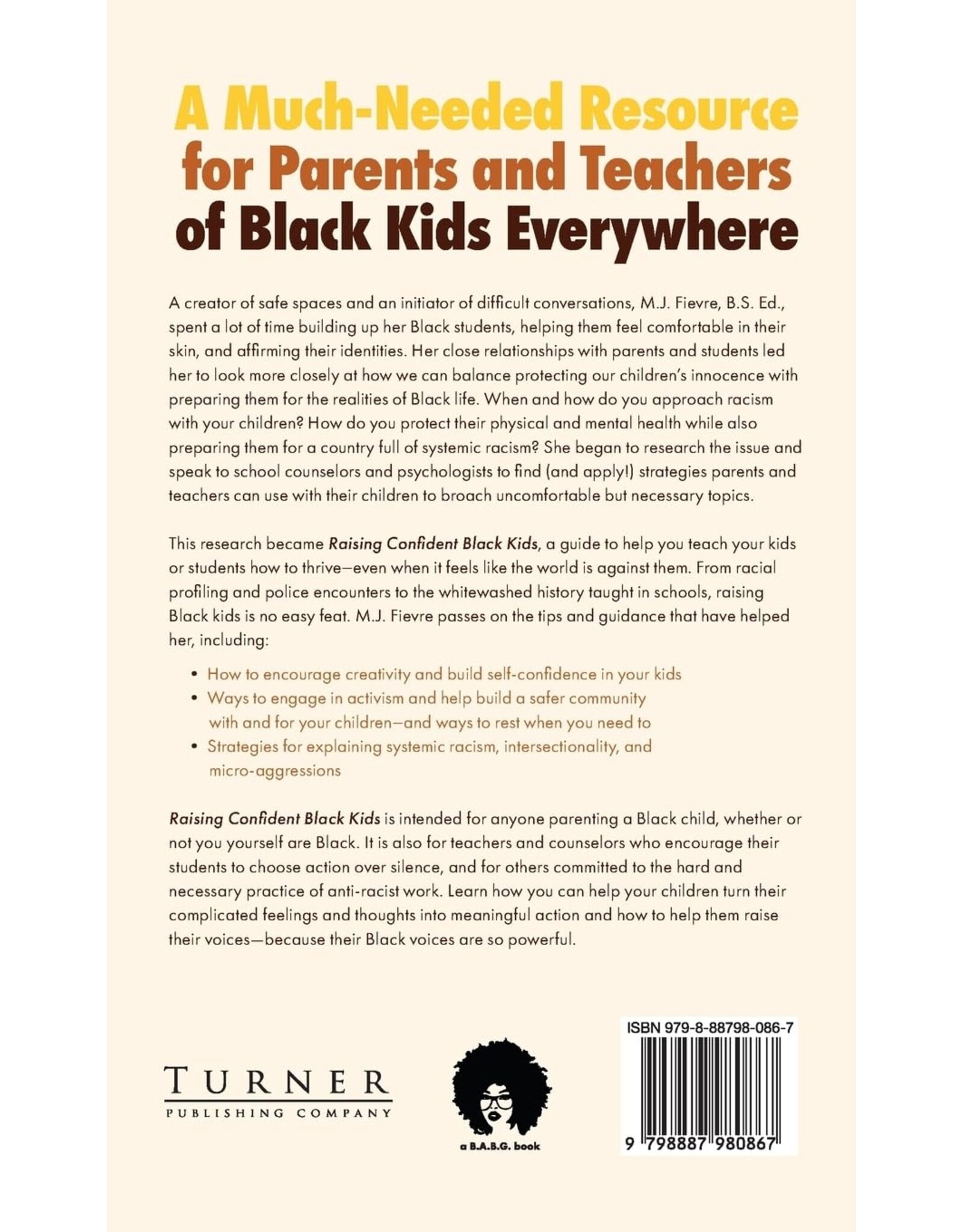 Non-Fiction: Sociology & Critical Race Theory Raising Confident Black Kids: A Comprehensive Guide For Empowering Parents and Teachers of Black Children