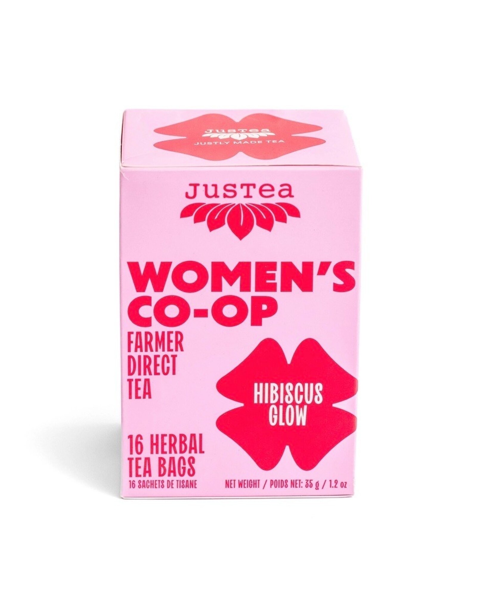 JusTea Hibiscus Glow Tea Bags