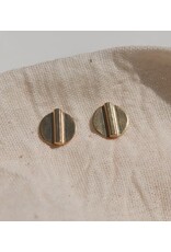 YEWO 14k Gold Fill Mbale Stud Earrings
