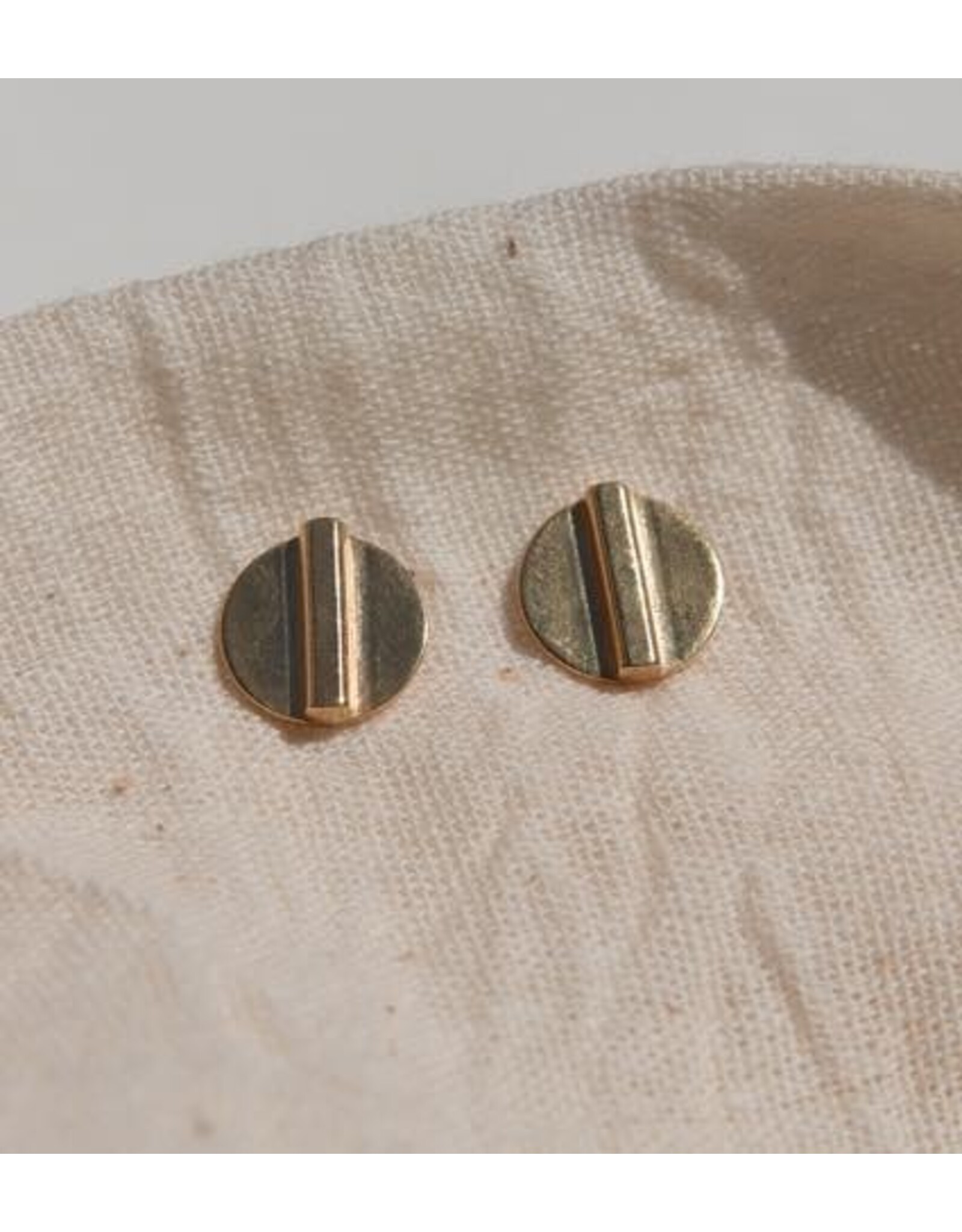 YEWO 14k Gold Fill Mbale Stud Earrings
