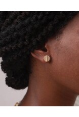YEWO 14k Gold Fill Mbale Stud Earrings