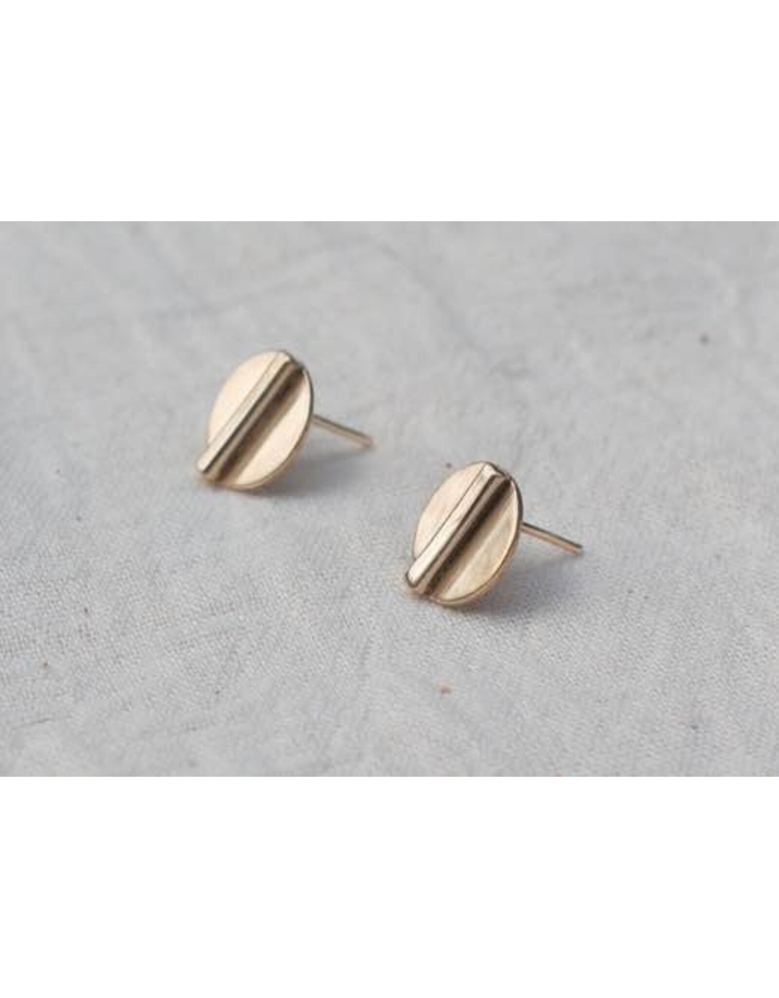 YEWO 14k Gold Fill Mbale Stud Earrings