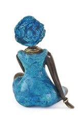 Bronze Femme en Bleu Sculpture