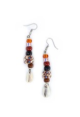 Maasai Bead & Cowrie Shell Earrings