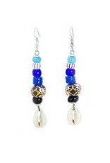 Maasai Bead & Cowrie Shell Earrings