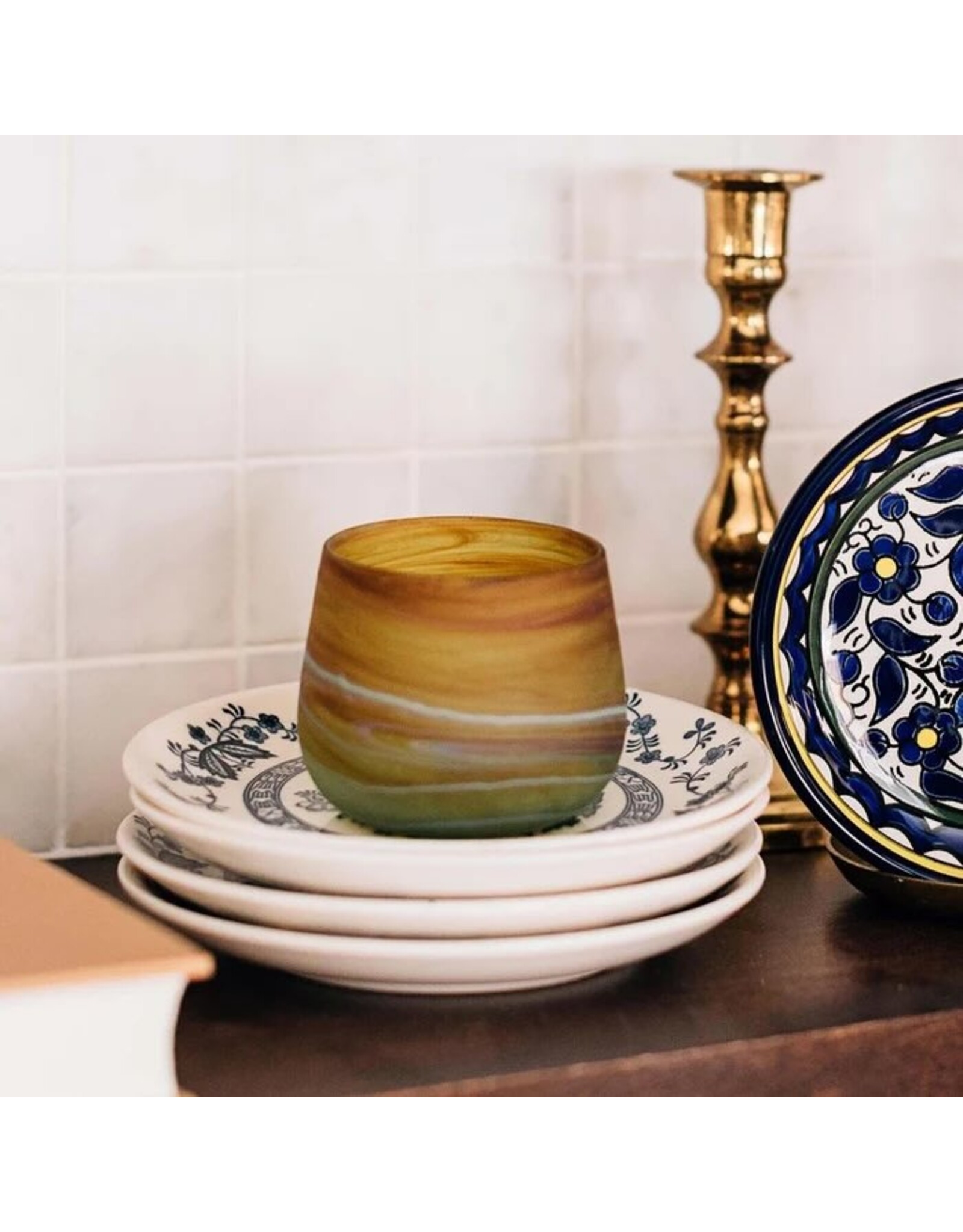 Hebron Glass Votive Holder