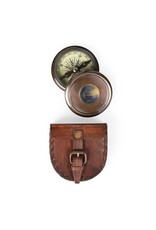 Brass Compass with Leather Case