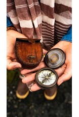 Brass Compass Handcrafted with Leather Case