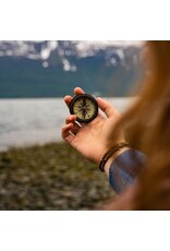 Brass Compass with Leather Case