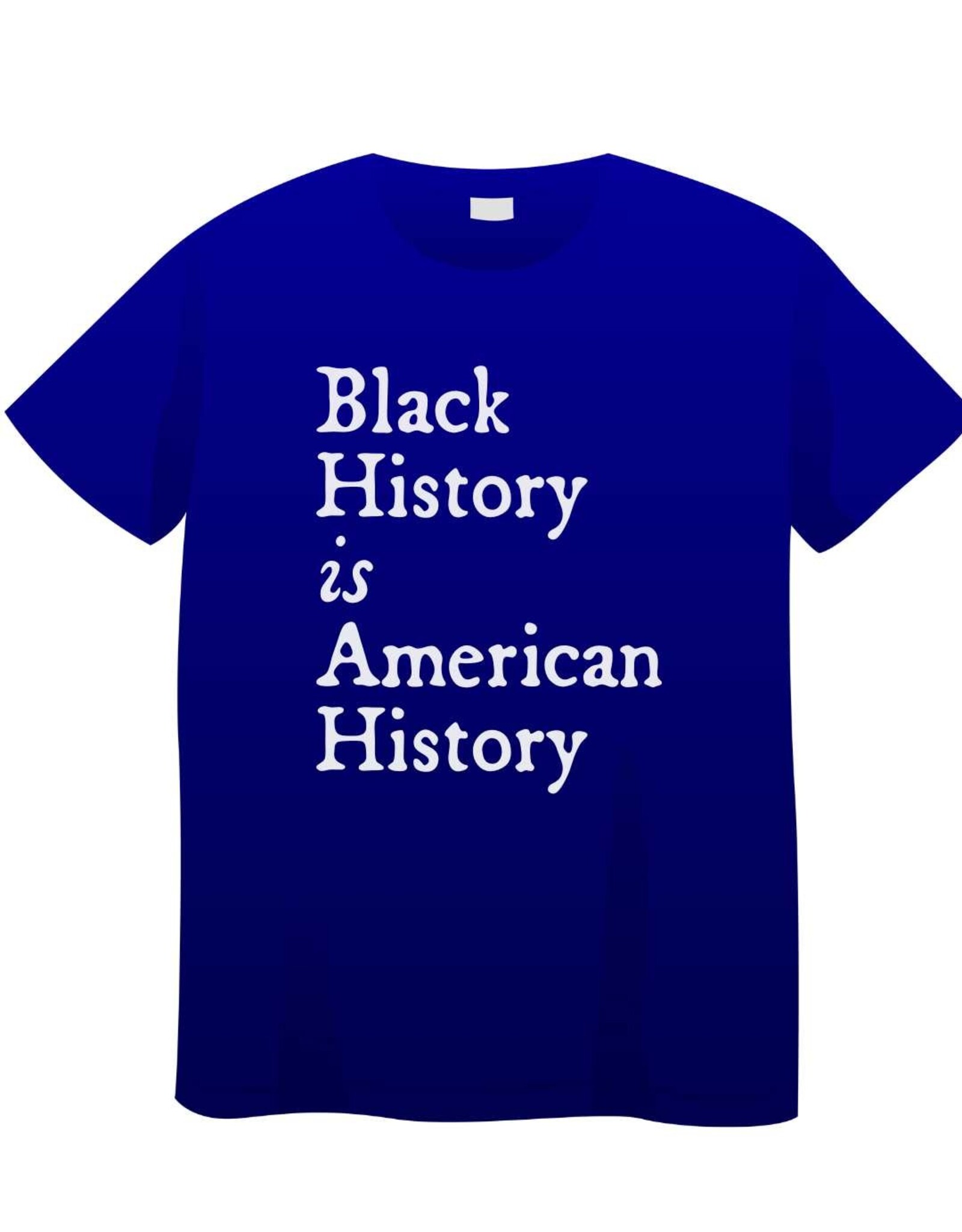 Black History T-Shirt Blue Made in USA