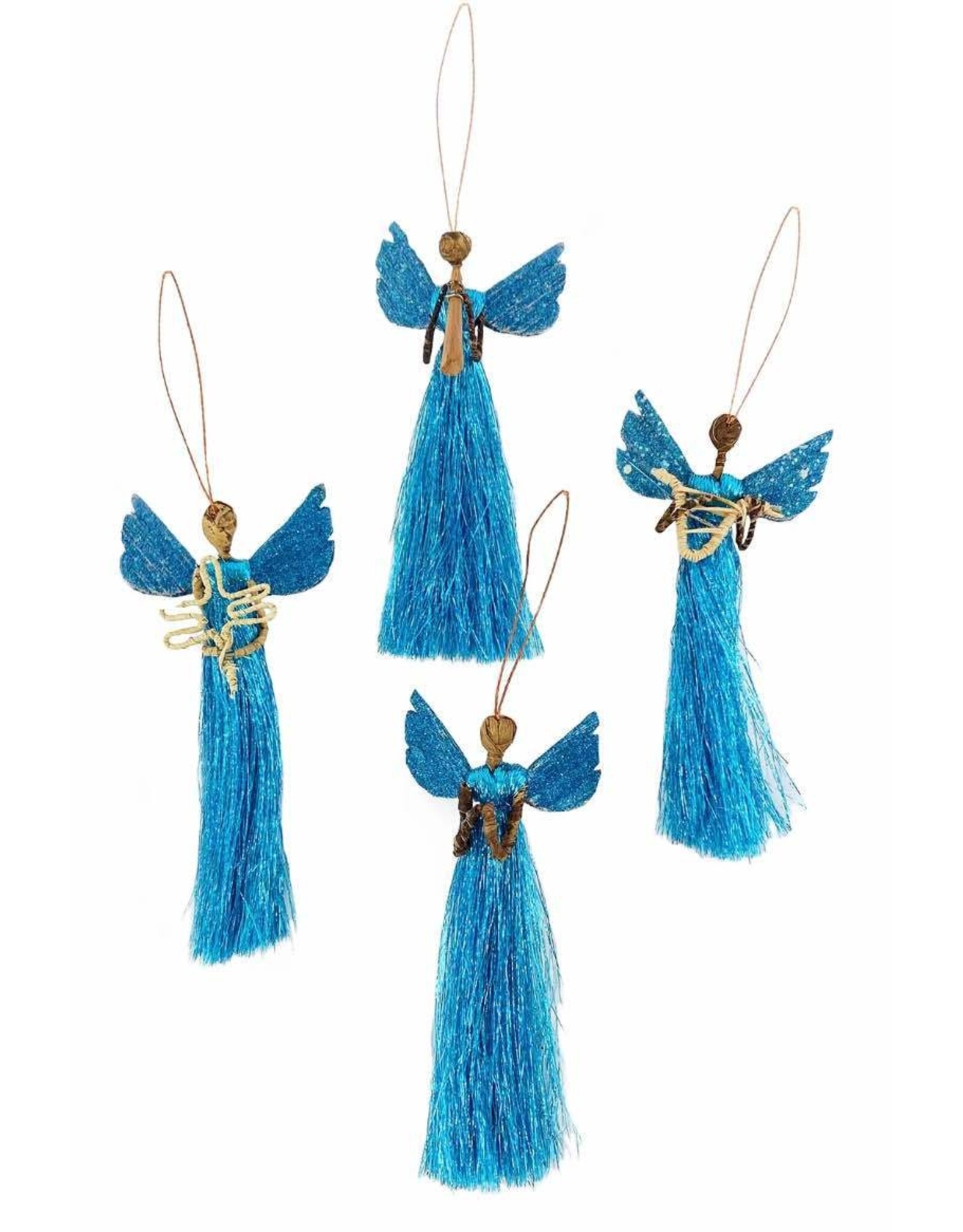 Blue Shimmer Angel Ornament