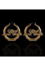 Sucré Couture 18K Gold Gifted & Black Hoops