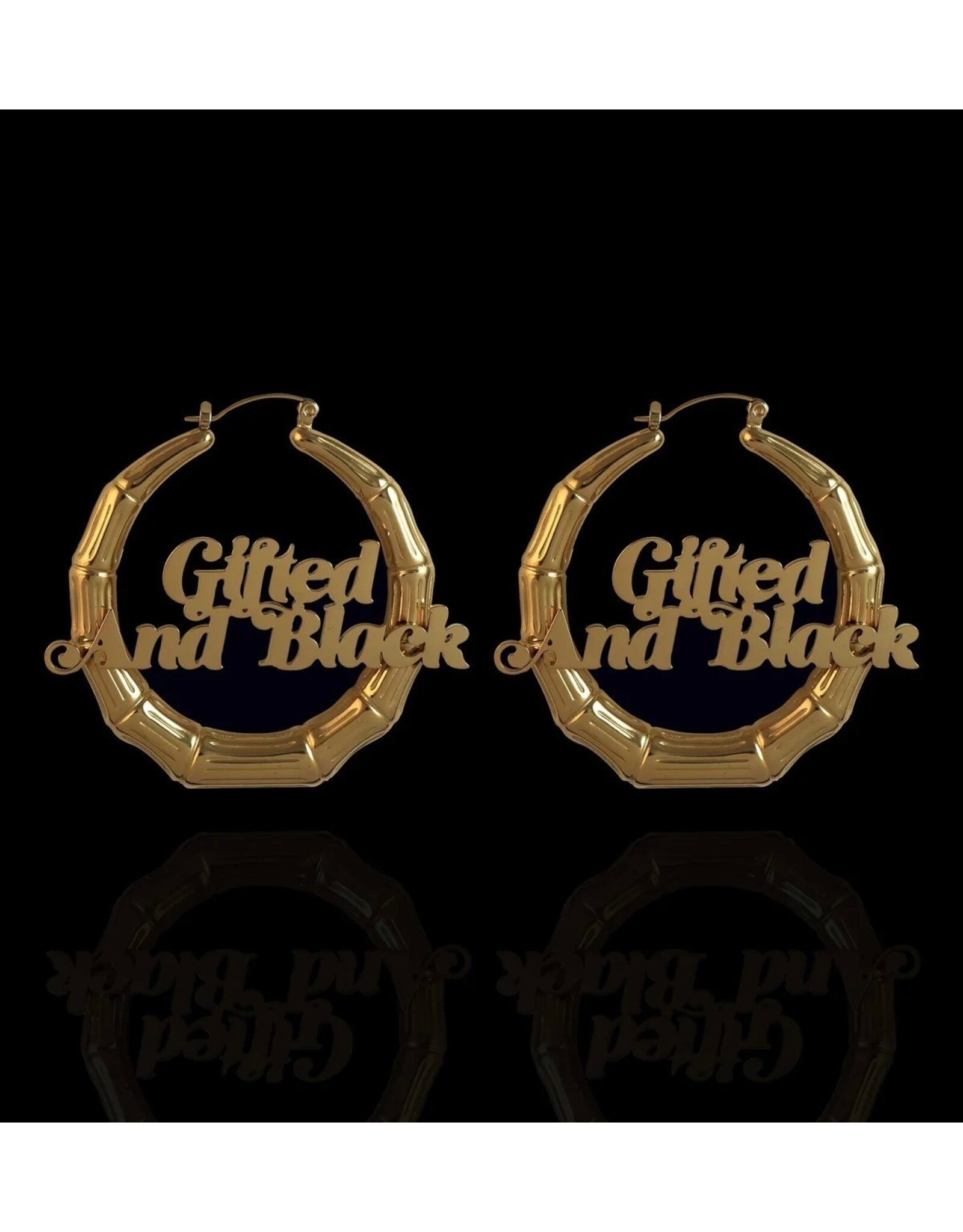 Sucré Couture 18K Gold Gifted & Black Hoops