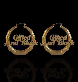 Gold Fill Gifted & Black Hoops