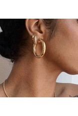 Sucré Couture 18K Gold Plated Hoops